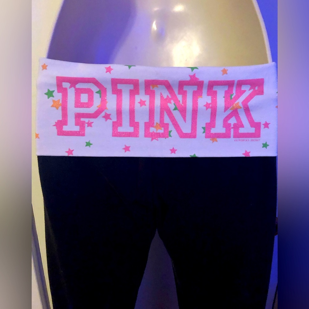 Rare Y2K PINK Victorias Secret Yoga Pants Leggings Flare Low Rise S